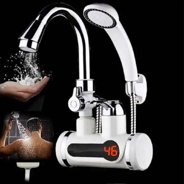 Instant Hot Water Digital Display Wall/Basin Fitting Tap With Shower